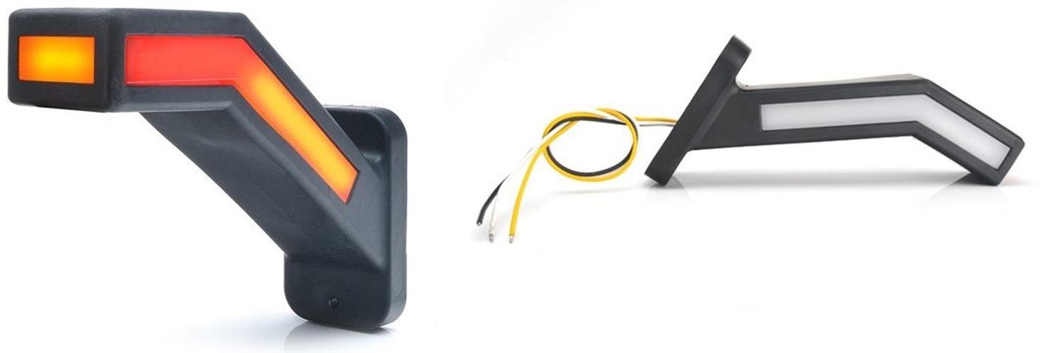 Боковой сигнальный маркер, с сигналом поворота, универсальный, 6000 К, 22 х 10 х 4 см, 2 шт