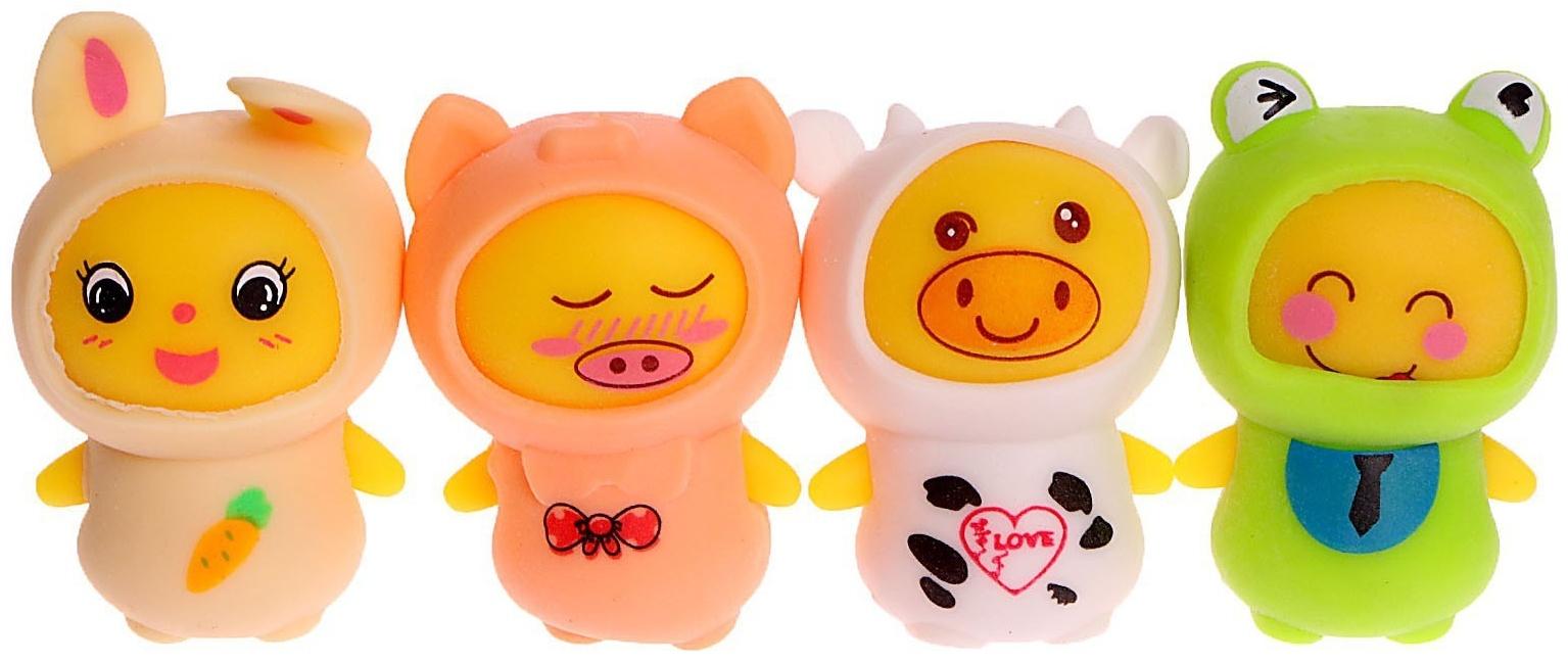 Мялка-антистресс «Зверята», цвета МИКС