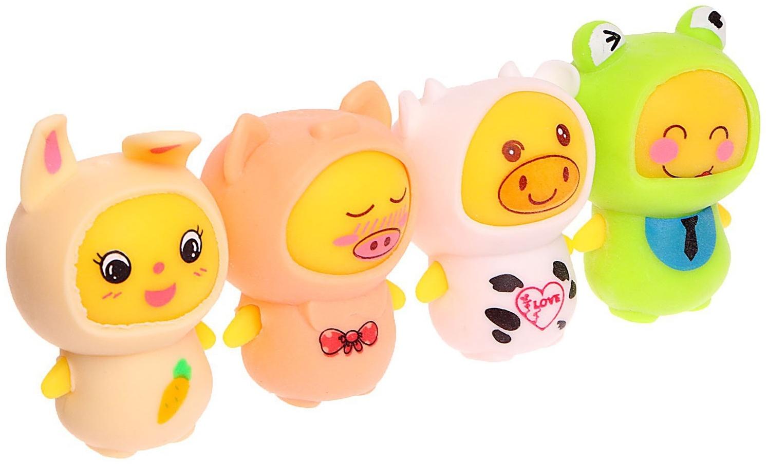 Мялка-антистресс «Зверята», цвета МИКС