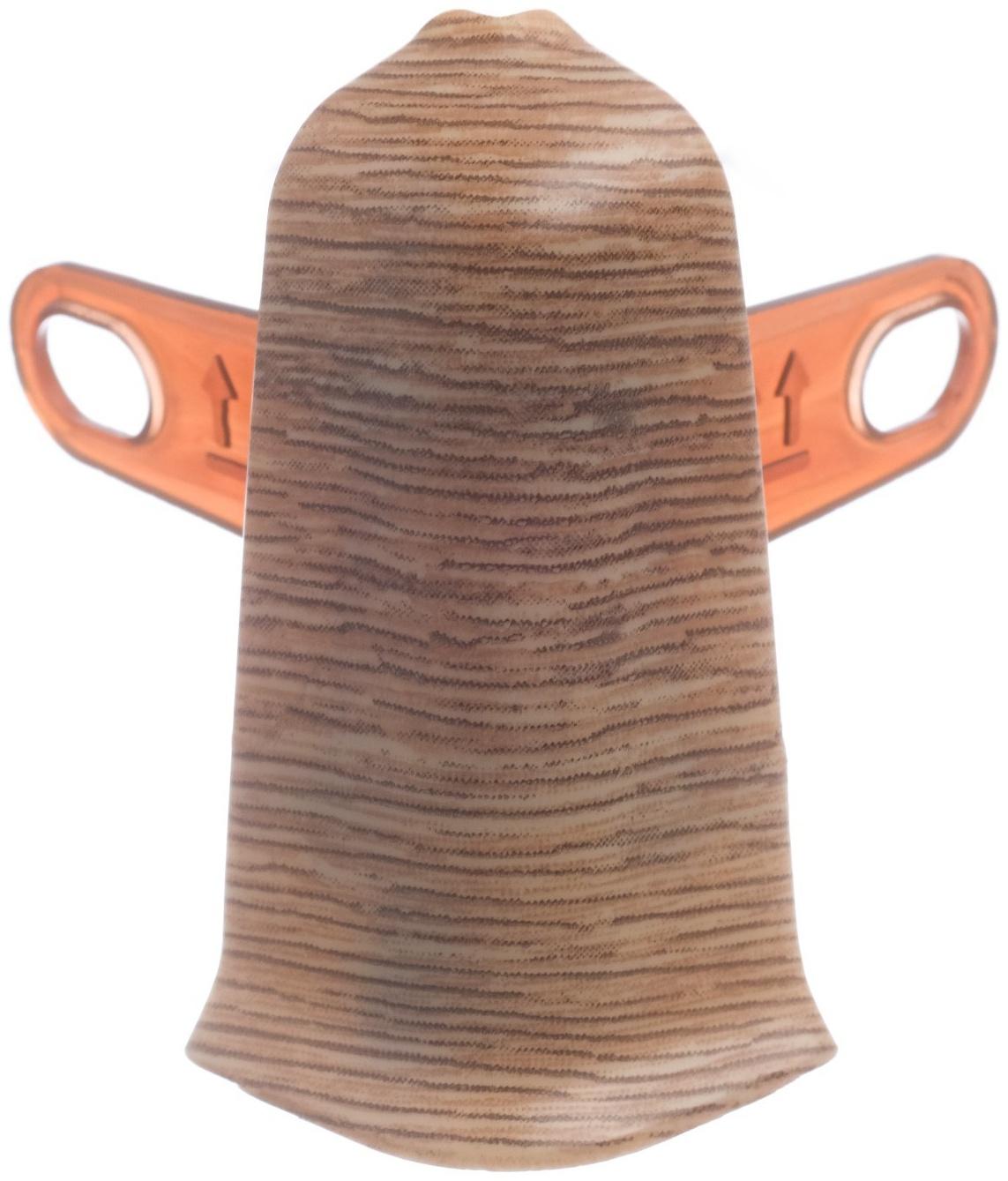 Угол наружный (внешний) с крепежом для плинтуса 55мм 