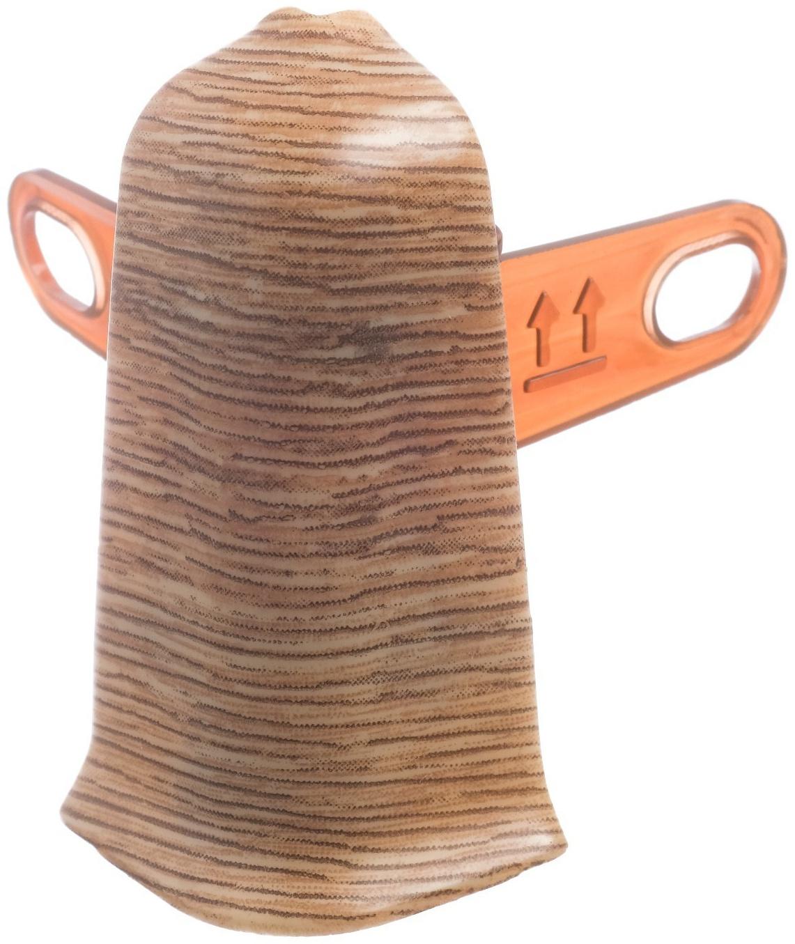 Угол наружный (внешний) с крепежом для плинтуса 55мм 