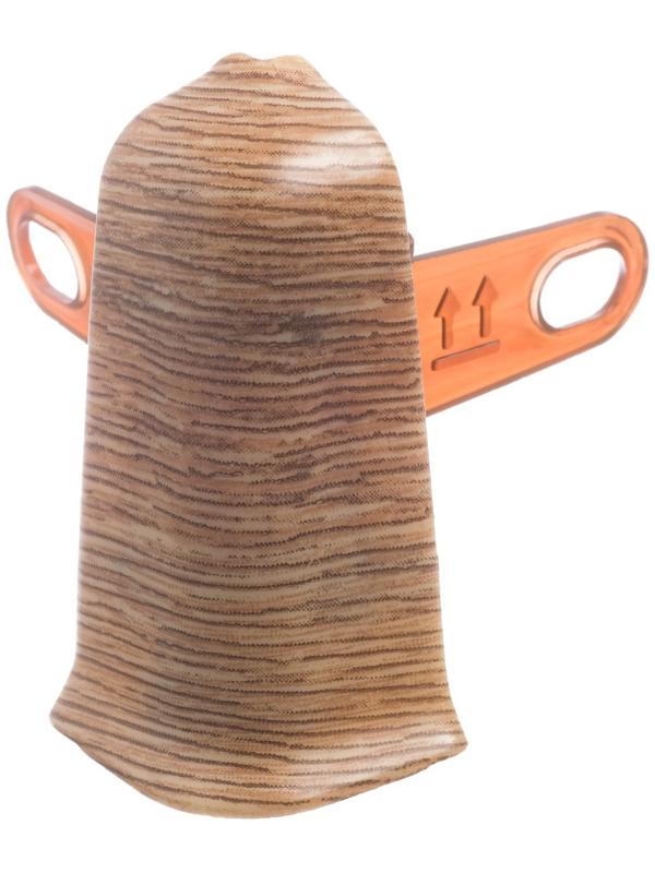 Угол наружный (внешний) с крепежом для плинтуса 55мм 