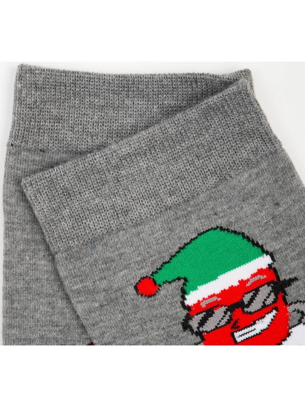 Носки мужские «Мистер красный перчик», цвет серый, размер 39-44