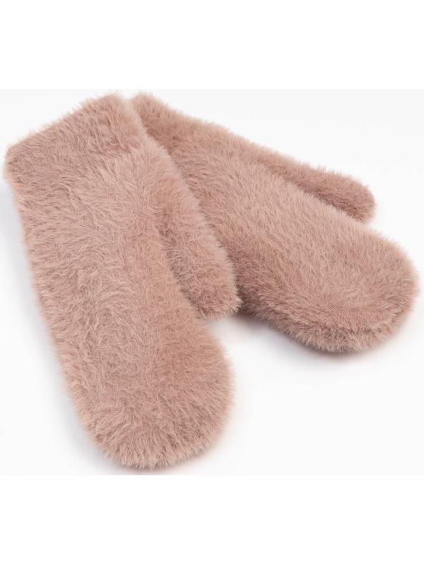 Варежки женские, цвет бежевый, размер 7-8