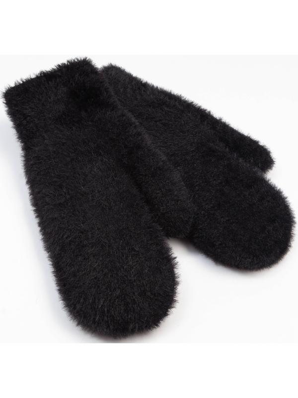 Варежки женские, цвет чёрный, размер 7-8