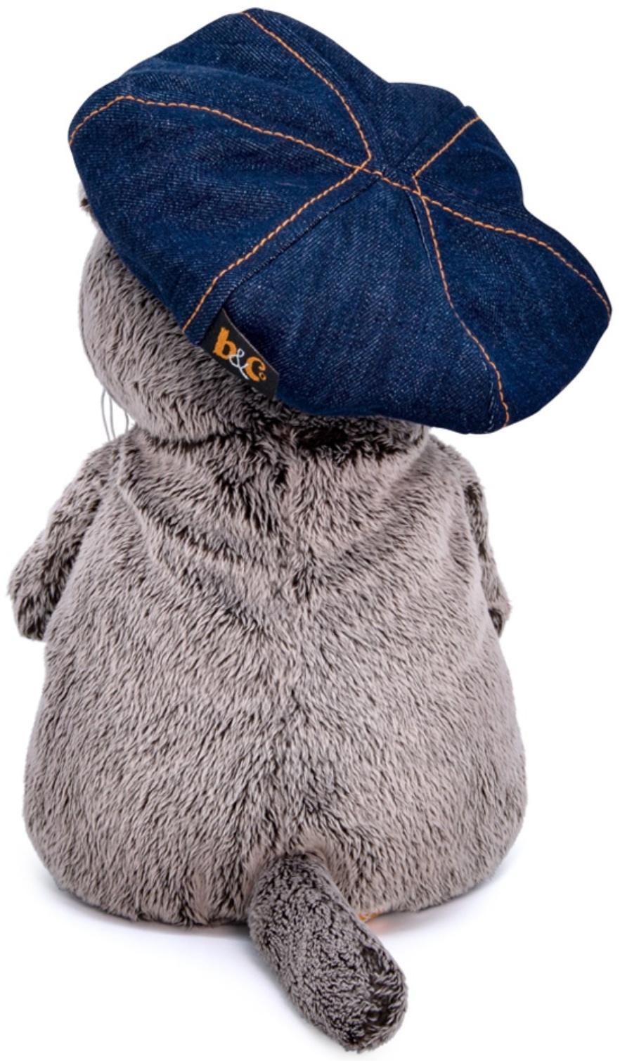 Мягкая игрушка «Басик в джинсовой кепке», 19 см