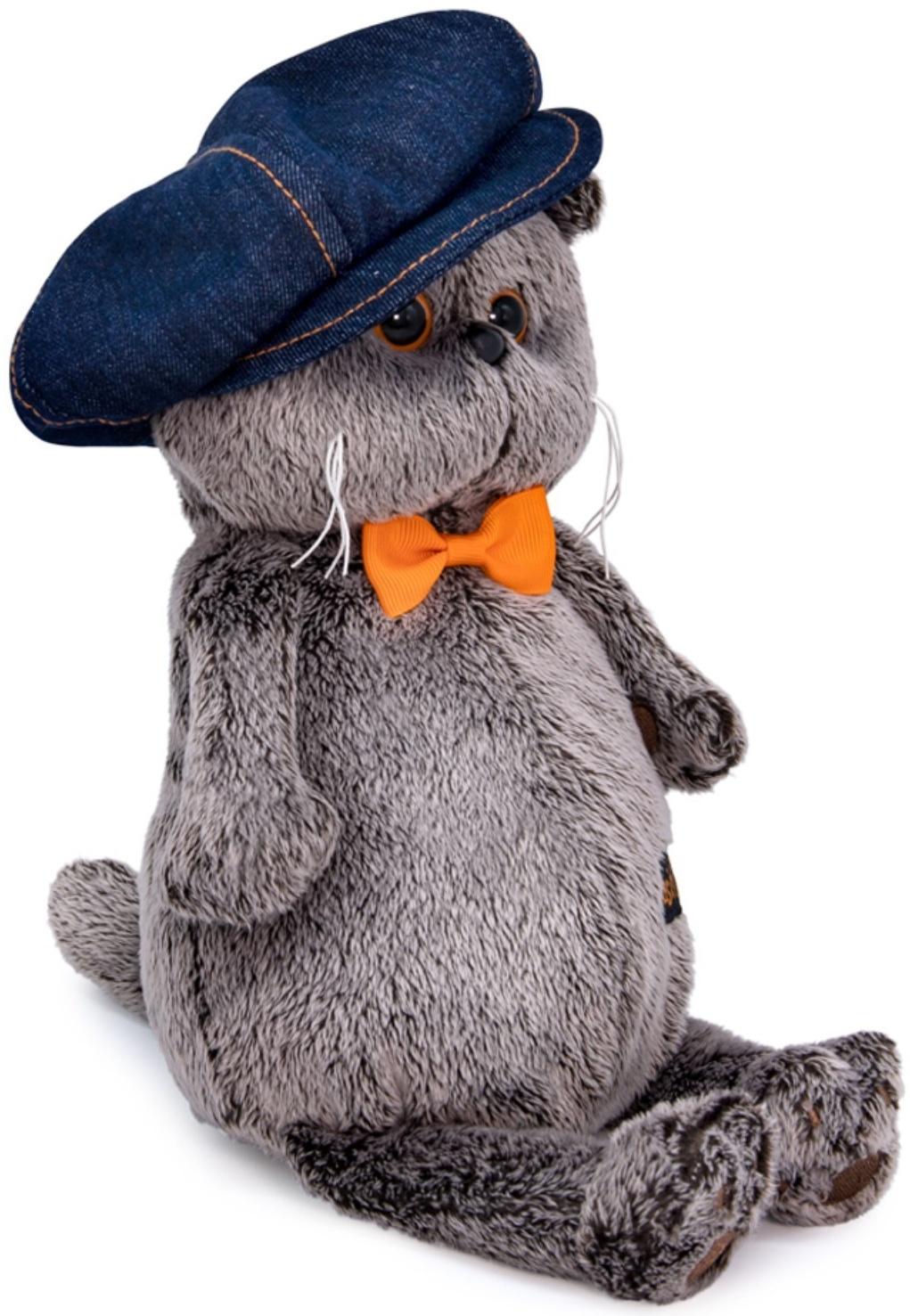 Мягкая игрушка «Басик в джинсовой кепке», 19 см