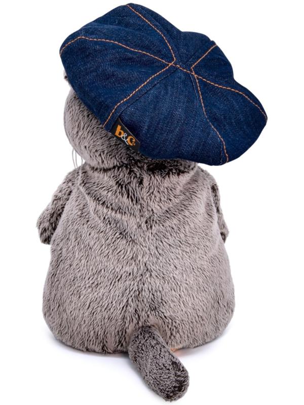 Мягкая игрушка «Басик в джинсовой кепке», 19 см