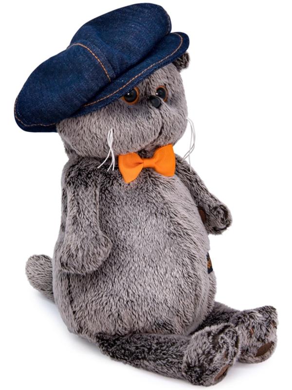 Мягкая игрушка «Басик в джинсовой кепке», 19 см