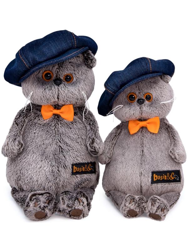 Мягкая игрушка «Басик в джинсовой кепке», 19 см
