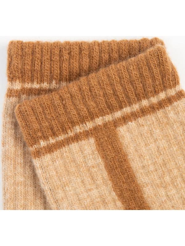 Носки мужские с пухом верблюда, цвет бежевый/рыжий след, размер 41-43