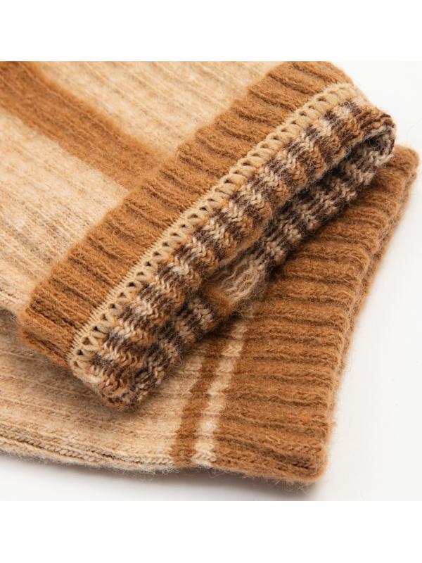 Носки мужские с пухом верблюда, цвет бежевый/рыжий след, размер 41-43