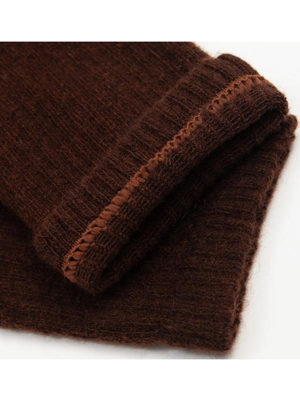 Носки мужские с пухом яка, цвет шоколадный, размер 41-43