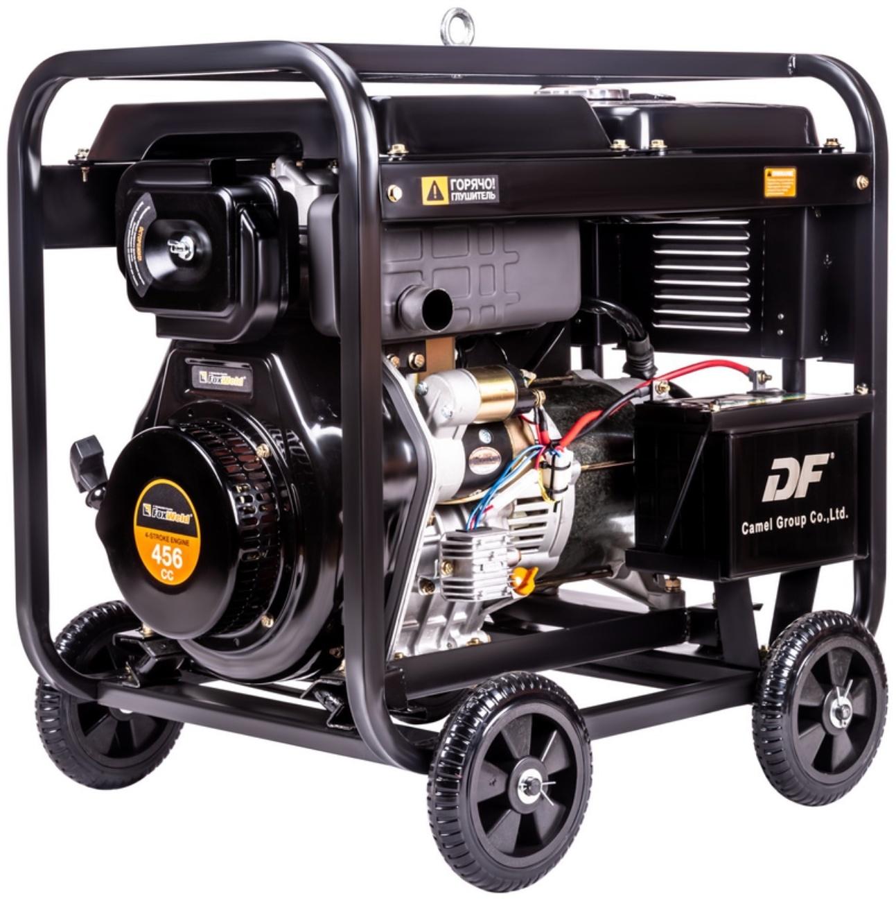 Генератор дизельный Foxweld D5500-1, 220 В, 5.5 кВт, 1ф, 1x16A + 1x32A, ручной/электростарт