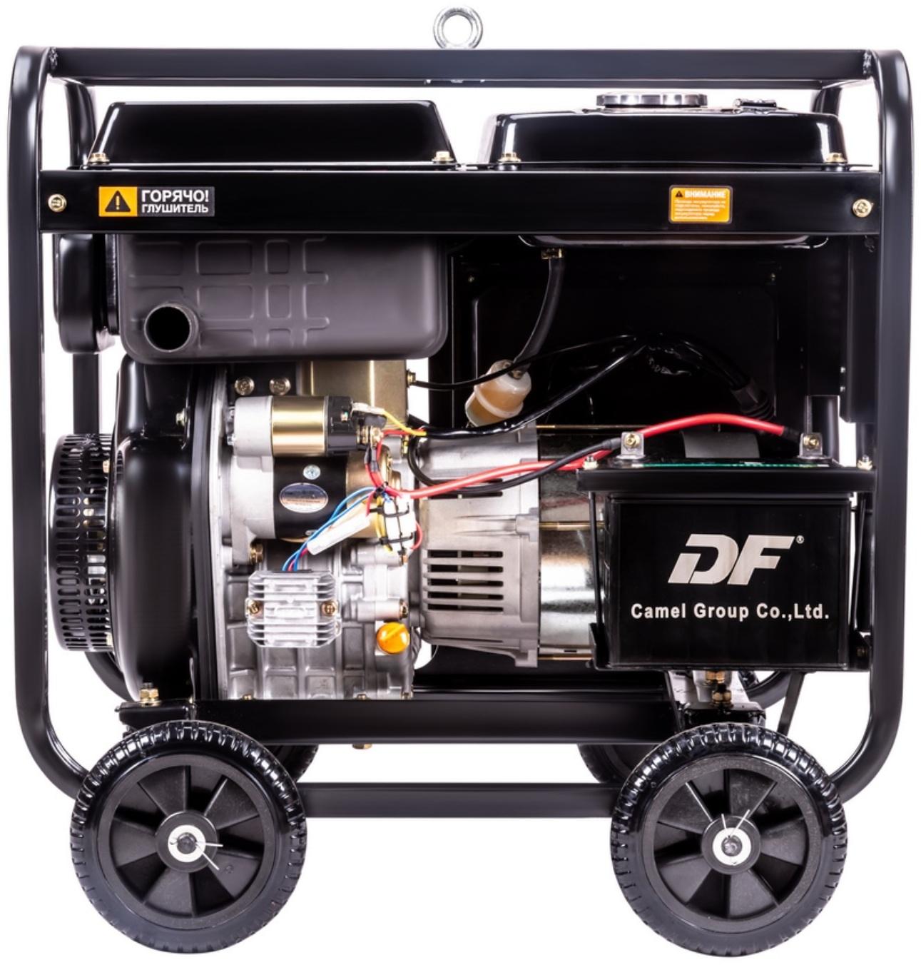 Генератор дизельный Foxweld D5500-1, 220 В, 5.5 кВт, 1ф, 1x16A + 1x32A, ручной/электростарт