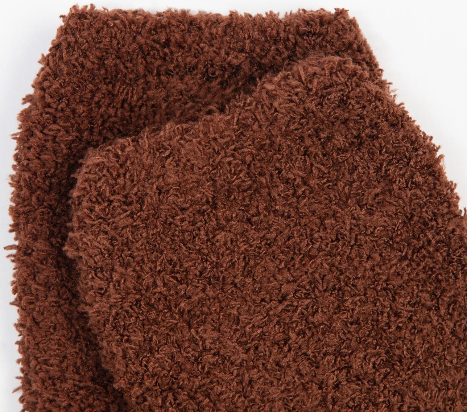 Носки махровые женские, цвет коричневый, размер 36-39