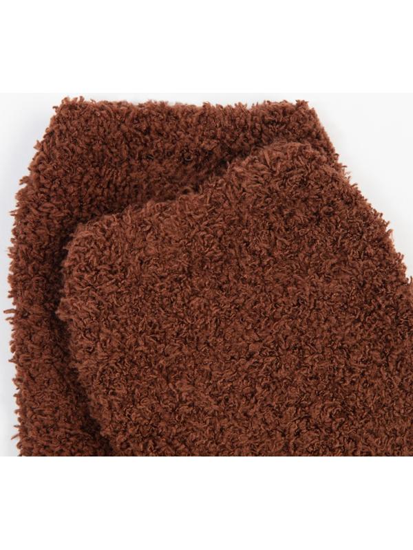 Носки махровые женские, цвет коричневый, размер 36-39