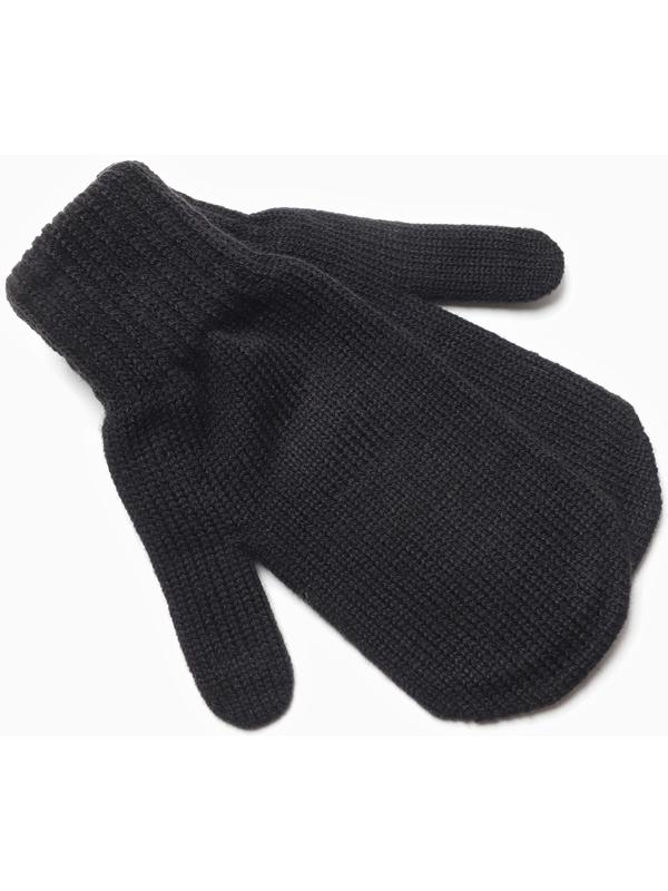 Варежки женские, цвет черный, размер 18