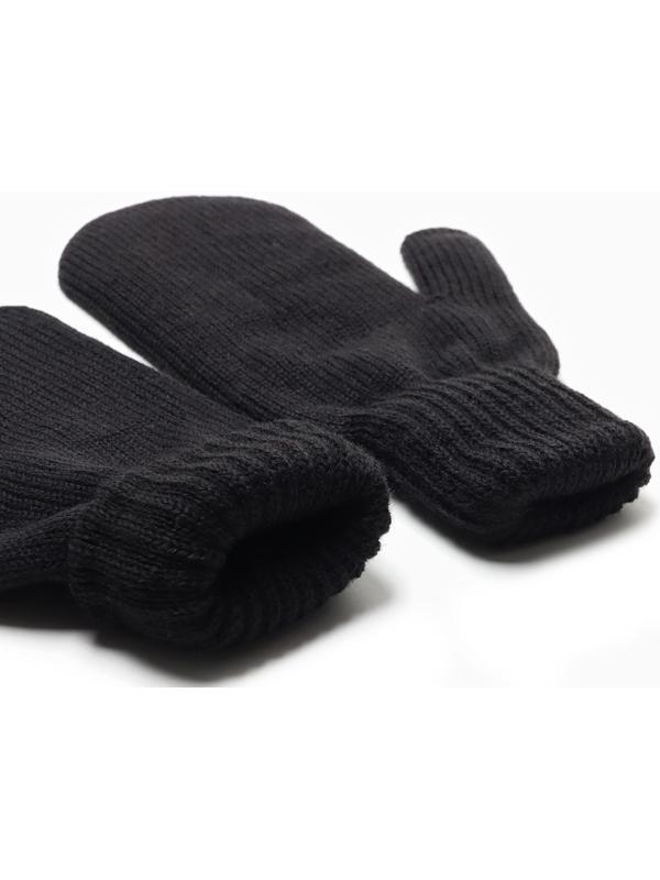 Варежки женские, цвет черный, размер 18