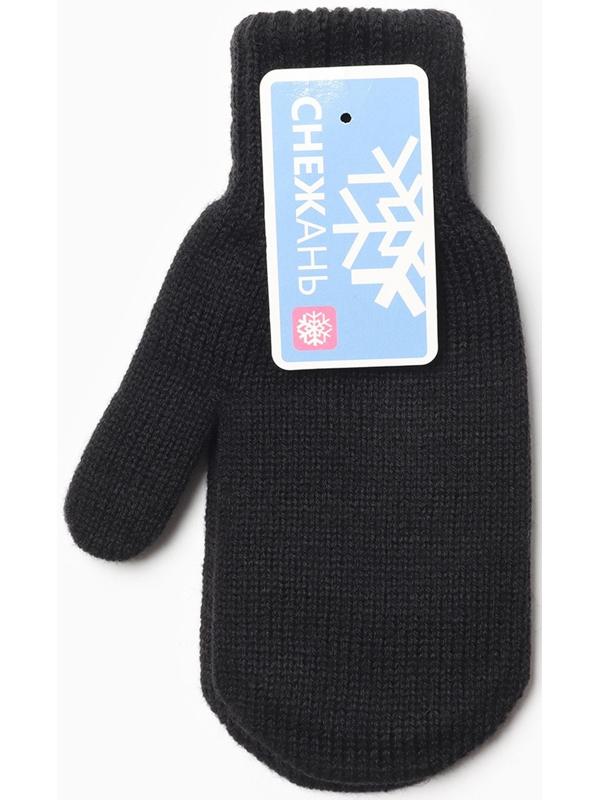 Варежки женские, цвет черный, размер 18