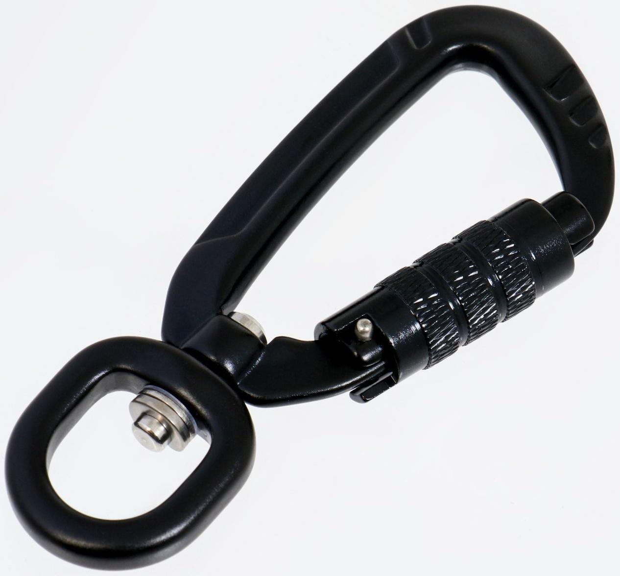 Карабин с байонетной муфтой и вертлюгом, 9х4 см, 400кг, микс