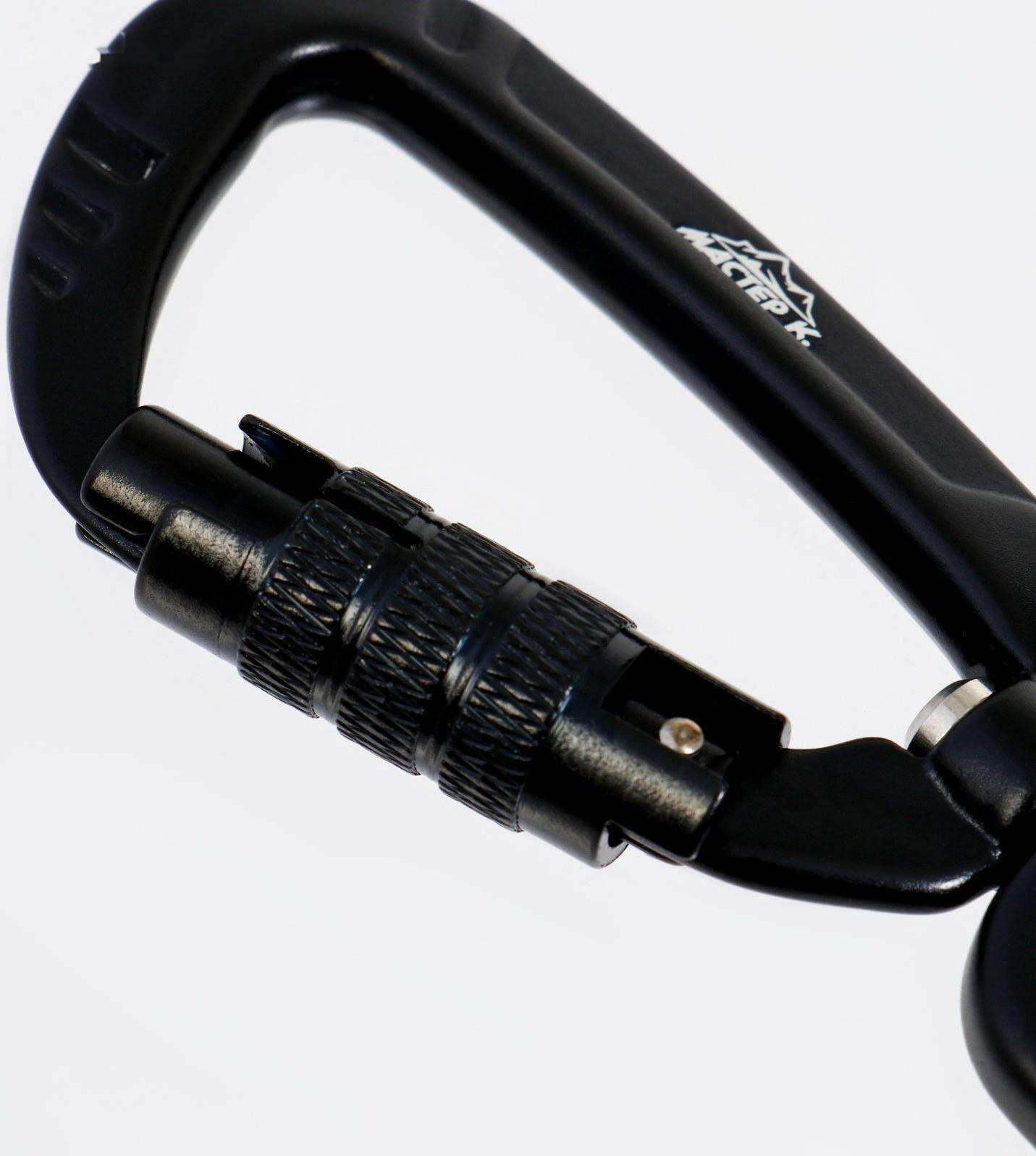 Карабин с байонетной муфтой и вертлюгом, 9х4 см, 400кг, микс