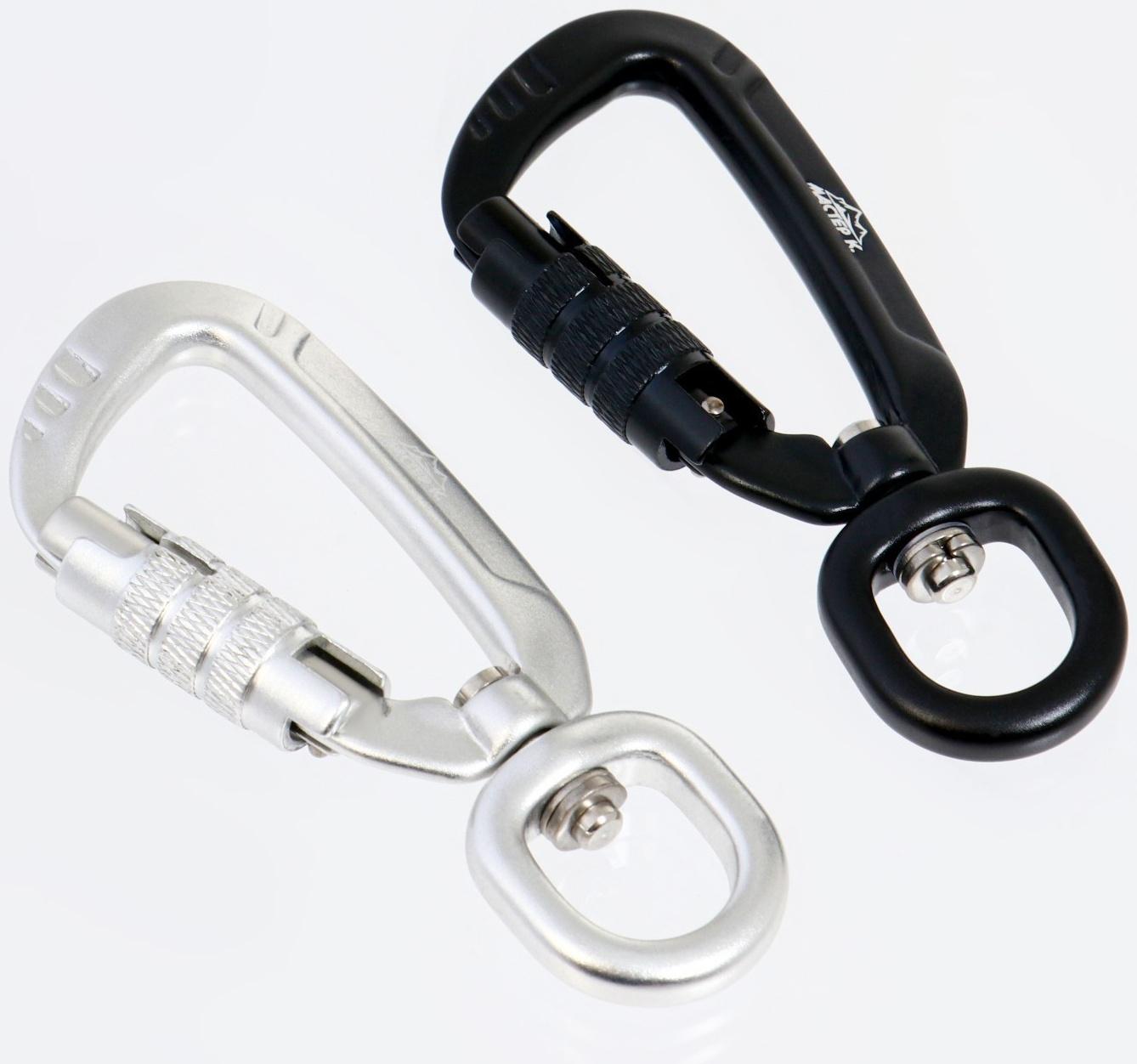 Карабин с байонетной муфтой и вертлюгом, 9х4 см, 400кг, микс