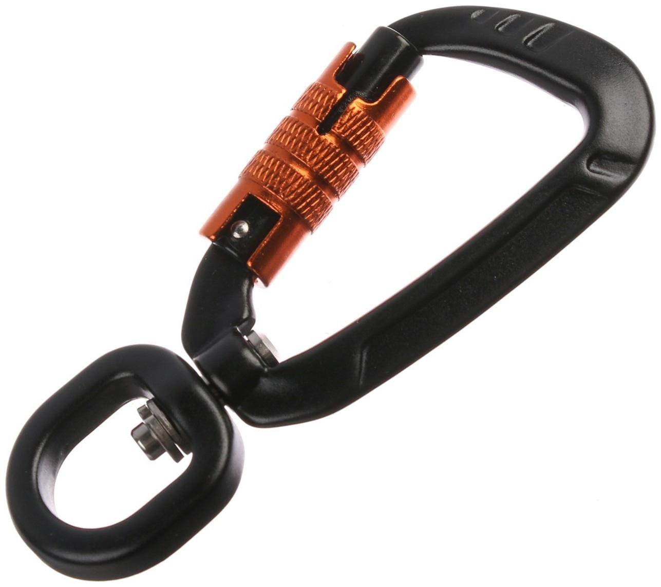 Карабин с байонетной муфтой и вертлюгом, 9х4 см, 400кг, микс