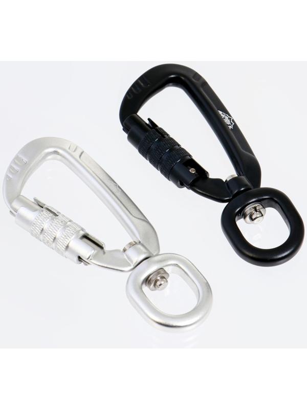 Карабин с байонетной муфтой и вертлюгом, 9х4 см, 400кг, микс