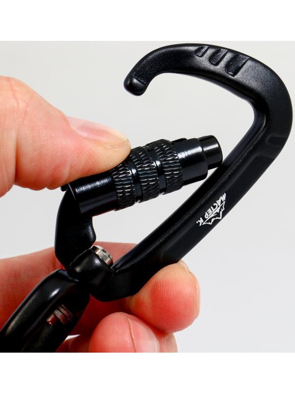 Карабин с байонетной муфтой и вертлюгом, 9х4 см, 400кг, микс