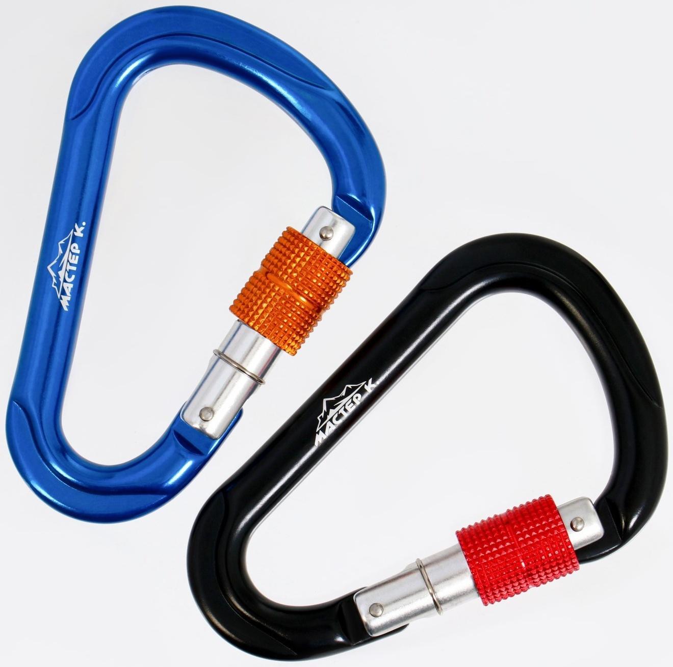 Карабин с муфтой, 11,5х7,5 см, 24 КN, микс