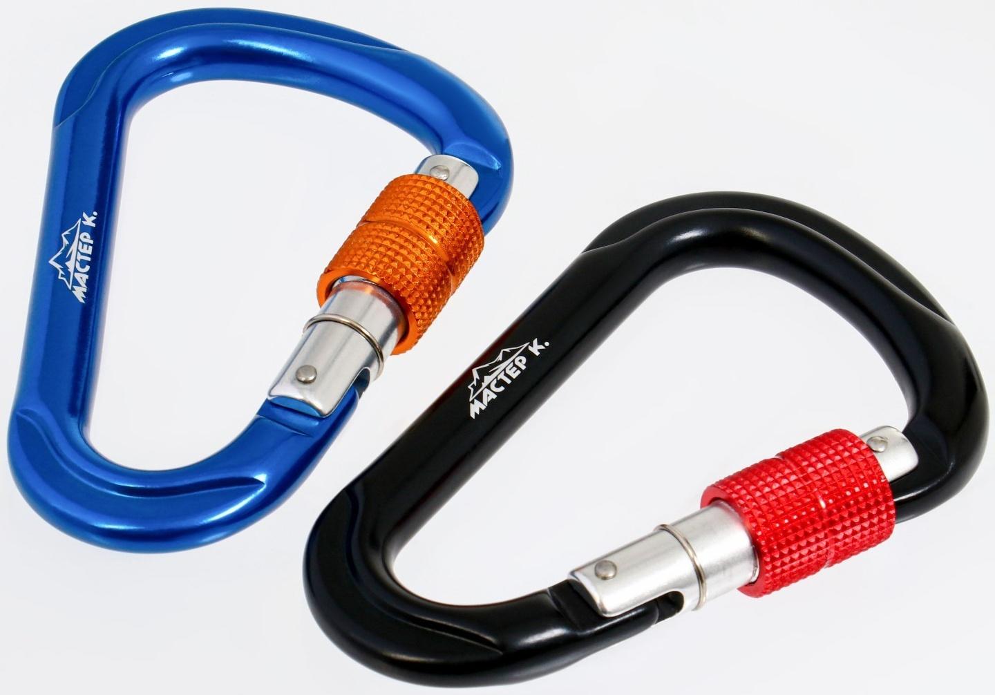 Карабин с муфтой, 11,5х7,5 см, 24 КN, микс