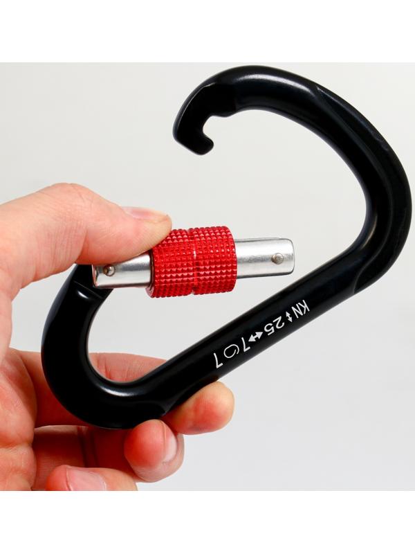 Карабин с муфтой, 11,5х7,5 см, 24 КN, микс