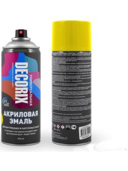 Эмаль-аэрозоль DECORIX (A07), Жёлтый, 520 мл