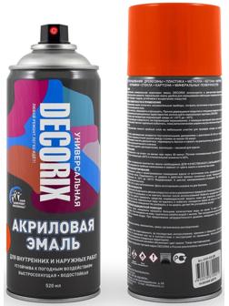 Эмаль-аэрозоль оранжевый 520 мл DECORIX (A03)