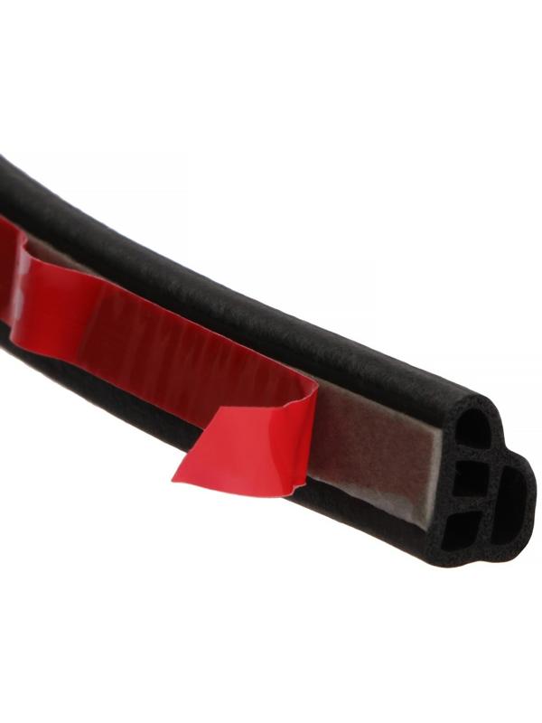 Уплотнитель двери в автомобиль, L-образный, самоклеящийся, 5 м, черный