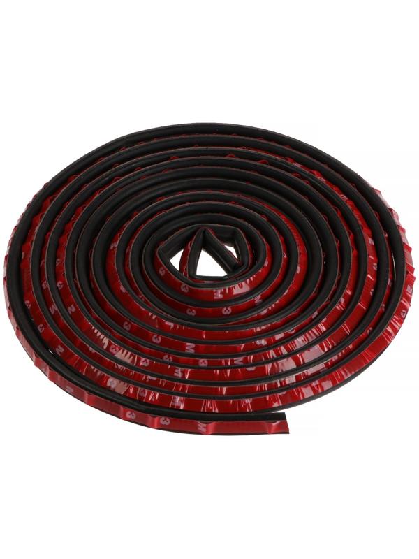 Уплотнитель двери в автомобиль, L-образный, самоклеящийся, 5 м, черный