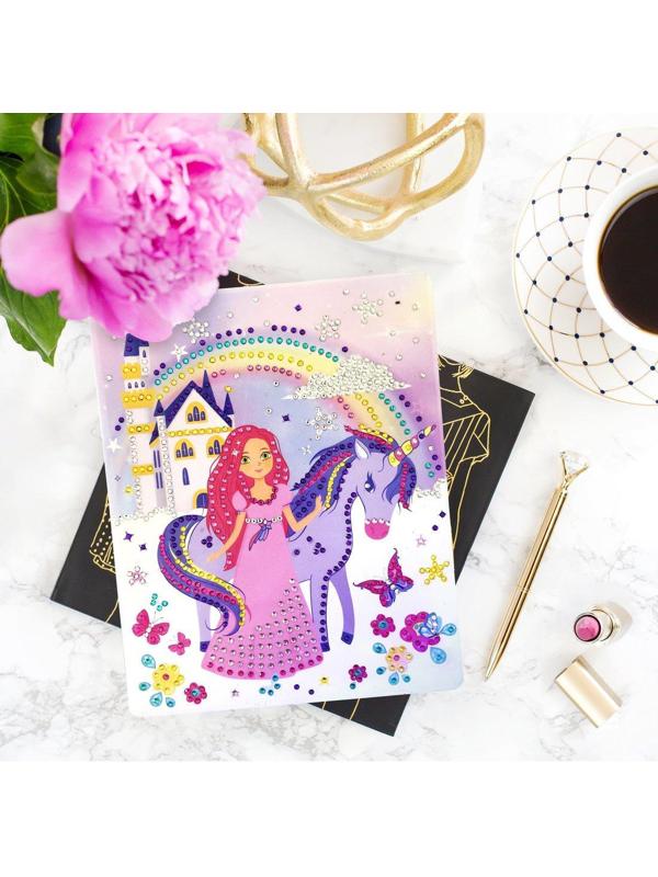 Набор д/творч. Алмазная мозаика «Принцесса с единорогом», 17*21см