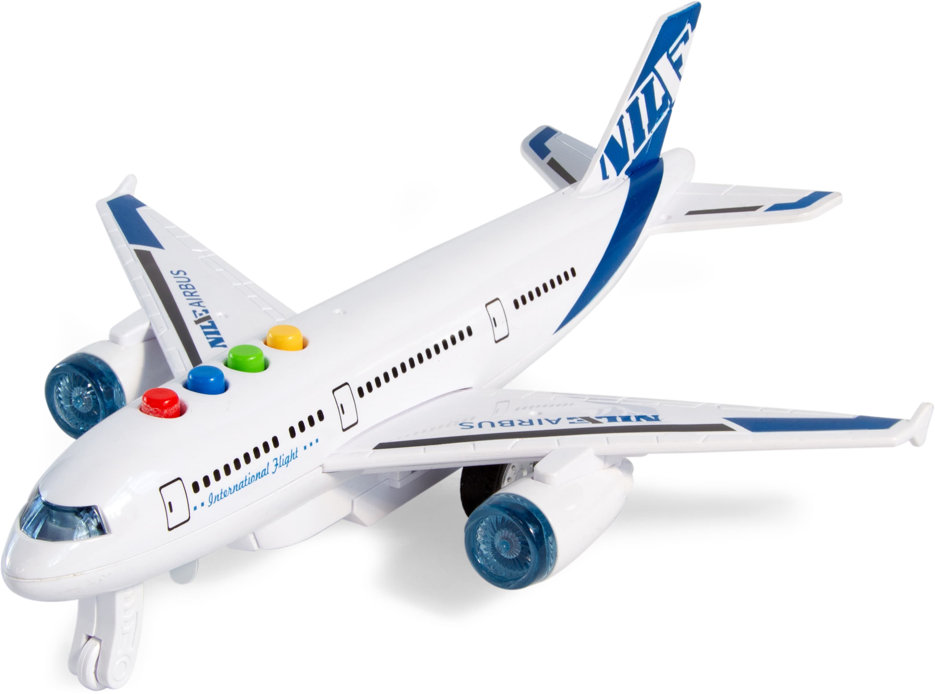 Самолет игрушка пластиковый звук, свет 18,5 х 21,2 х 6,8 см., 101-7 / Микс 1 шт.