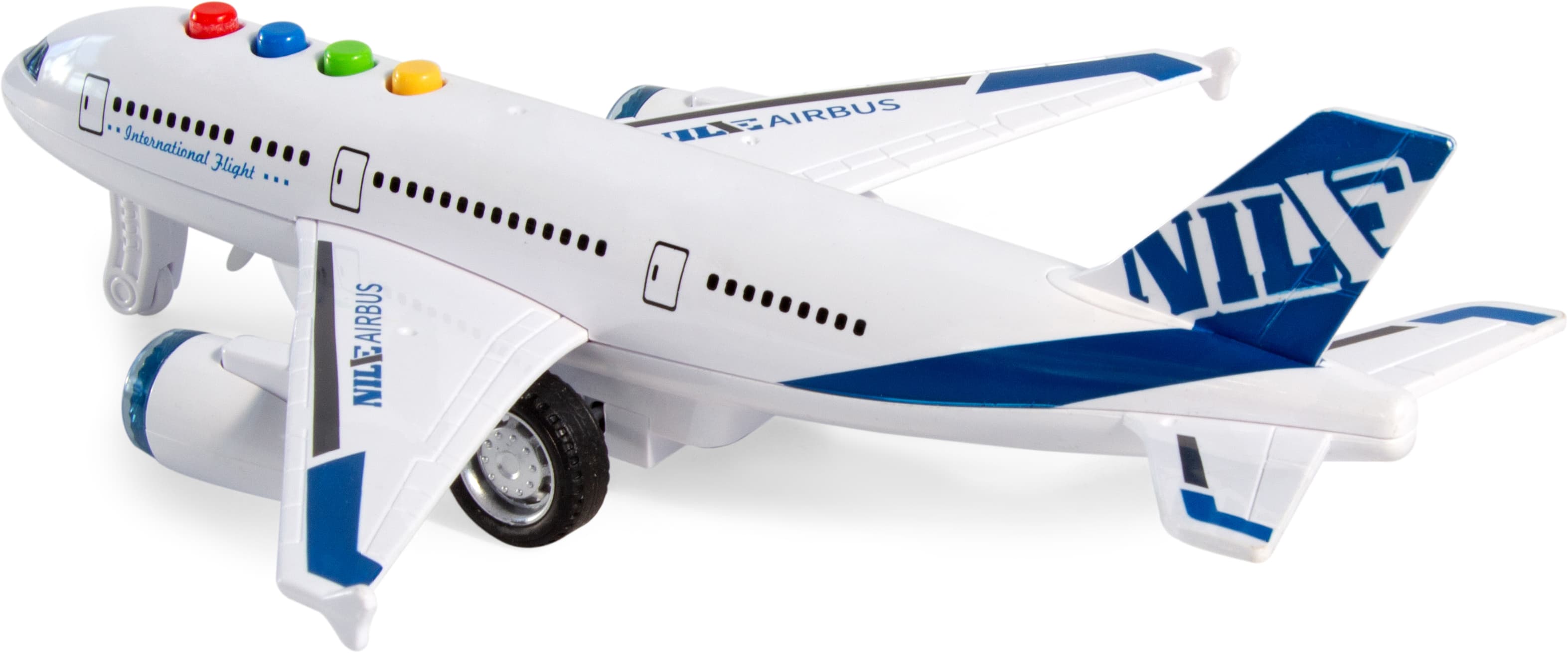 Самолет игрушка пластиковый звук, свет 18,5 х 21,2 х 6,8 см., 101-7 / Микс 1 шт.