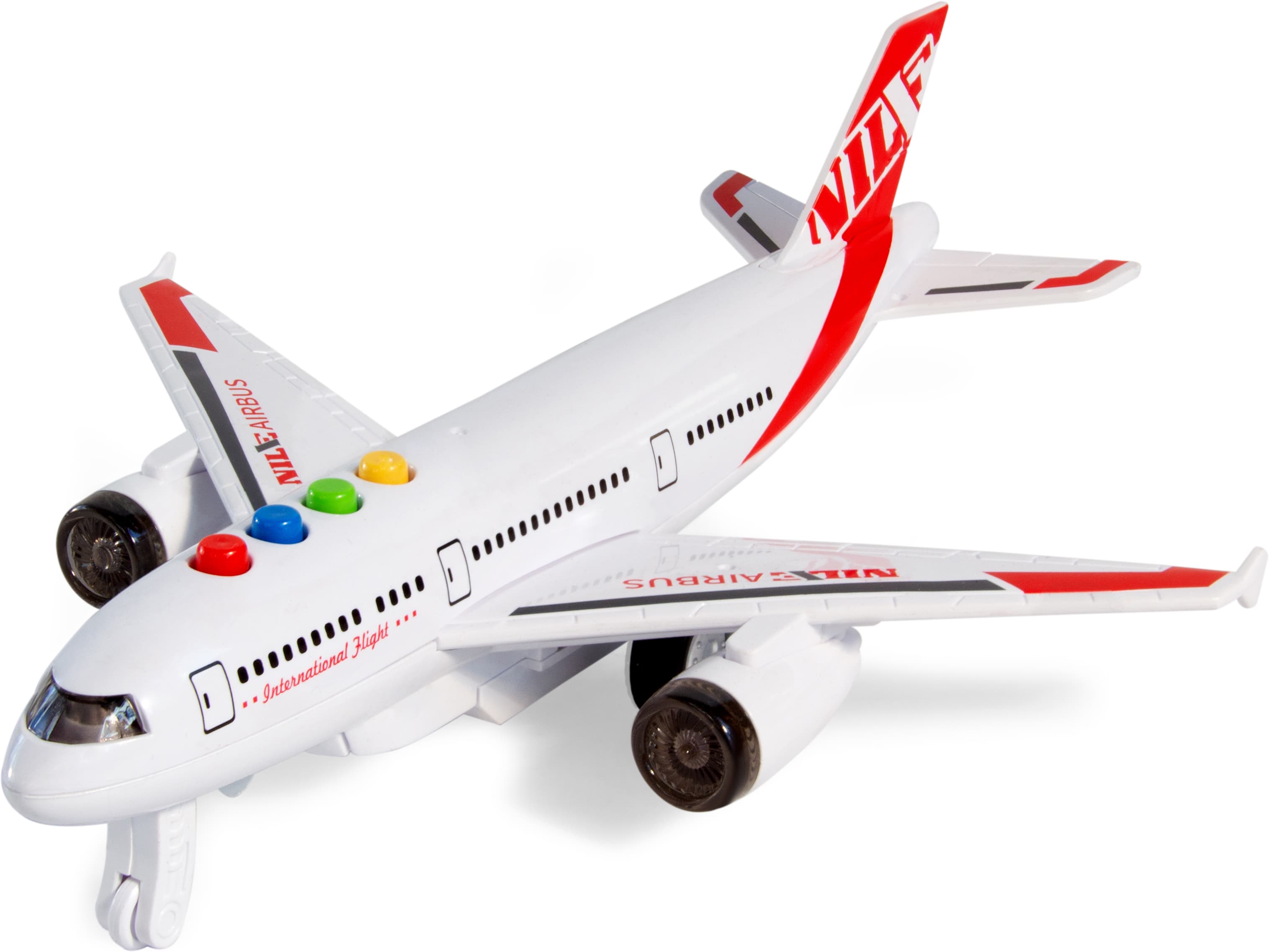 Самолет игрушка пластиковый звук, свет 18,5 х 21,2 х 6,8 см., 101-7 / Микс 1 шт.