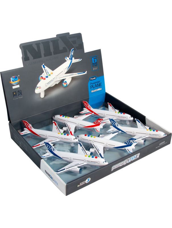 Самолет игрушка пластиковый звук, свет 18,5 х 21,2 х 6,8 см., 101-7 / Микс 1 шт.