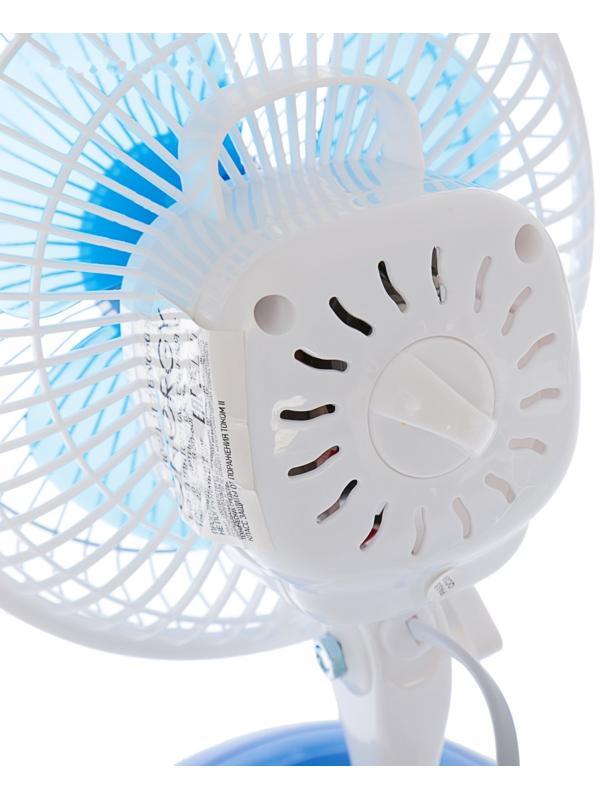 Вентилятор ENERGY EN-0601, настольный, прищепка, подставка, 15 Вт, 2 скорости, бело-синий