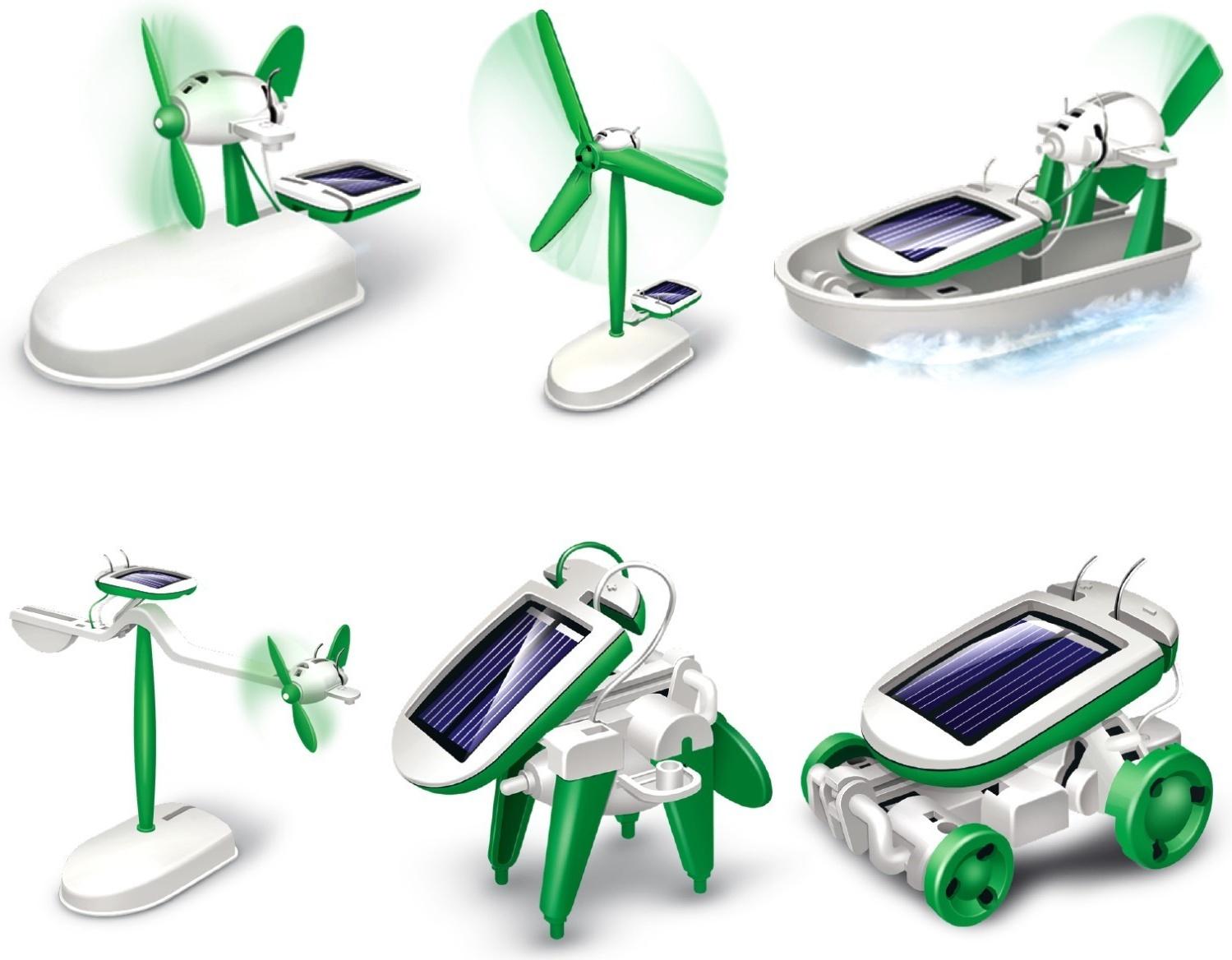 Игровой набор «Солнцебот», 6 в 1, работает от солнечной батареи, в пакете