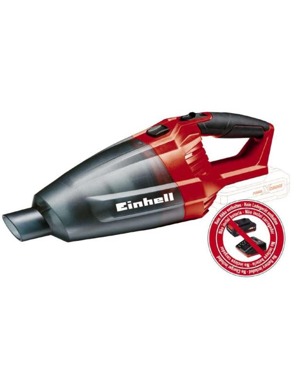 Пылесос аккумуляторный Einhell TE-VC 18 Li-Solo, 4.2 кПа, 540 мл емкость, БЕЗ АКБ И ЗУ