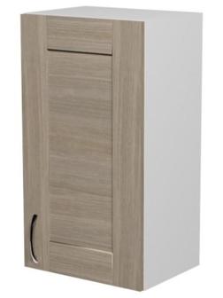 Шкаф навесной Лира 400х300х720 с 1 дверцей  белый/Квадро шимо светлый