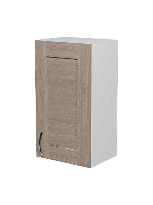 Шкаф навесной Лира 400х300х720 с 1 дверцей  белый/Квадро шимо светлый