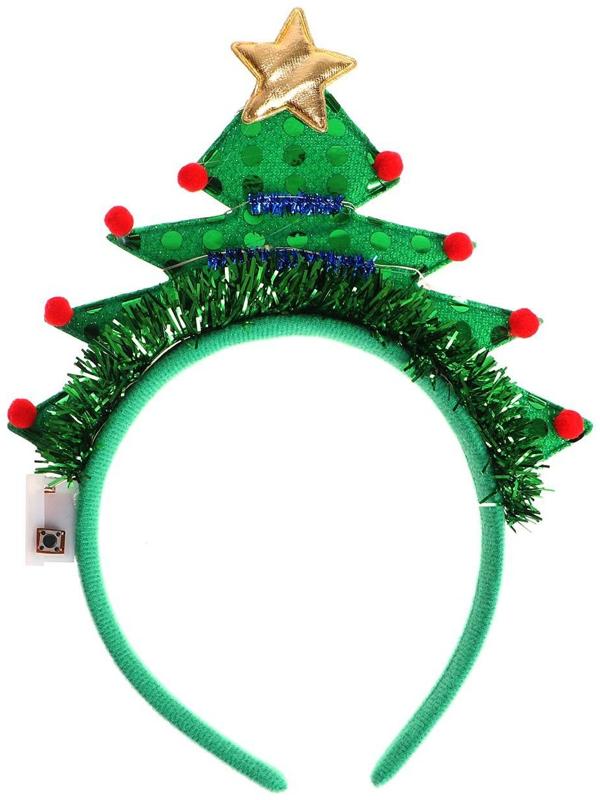 Карнавальный ободок «Ёлочка», световой