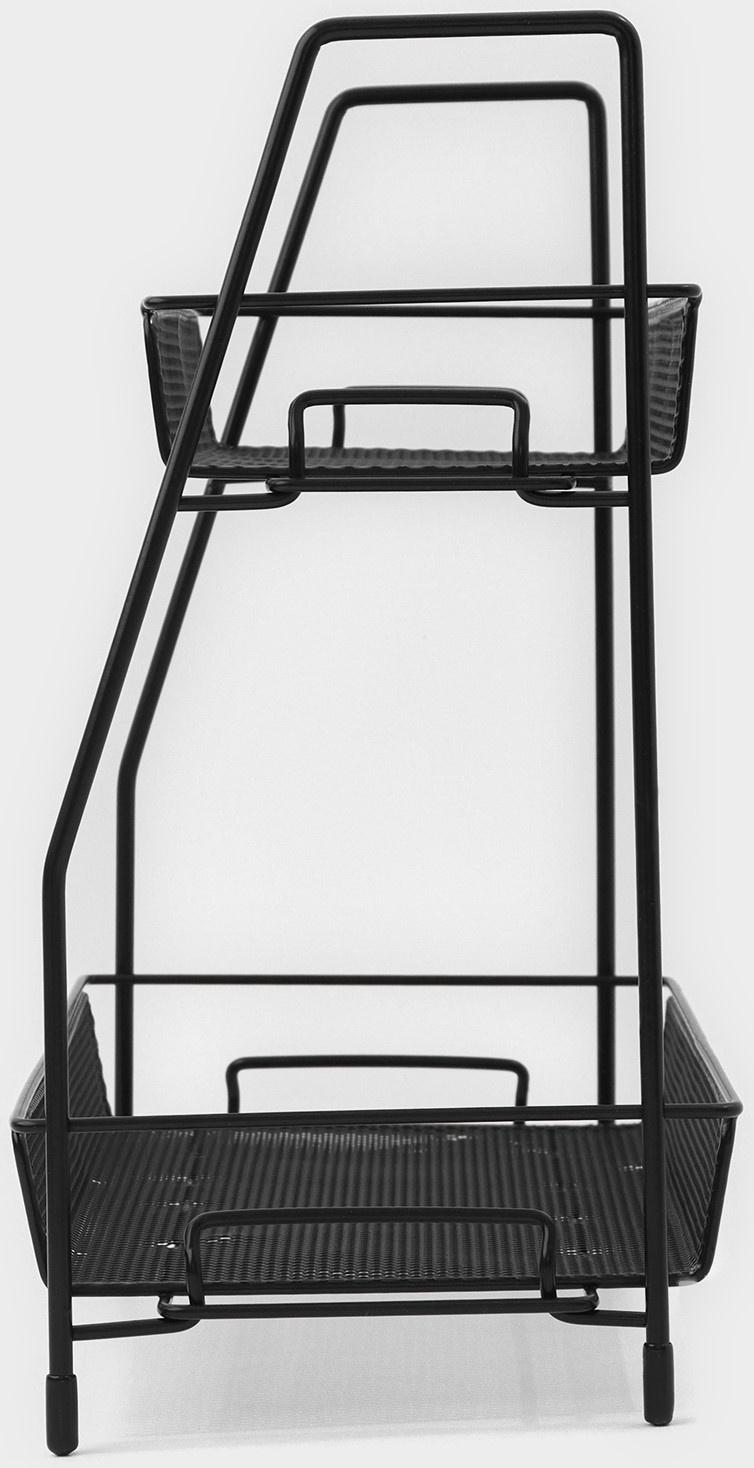 Этажерка 2х-ярусная Доляна, 31×17×32,5 см, цвет чёрный