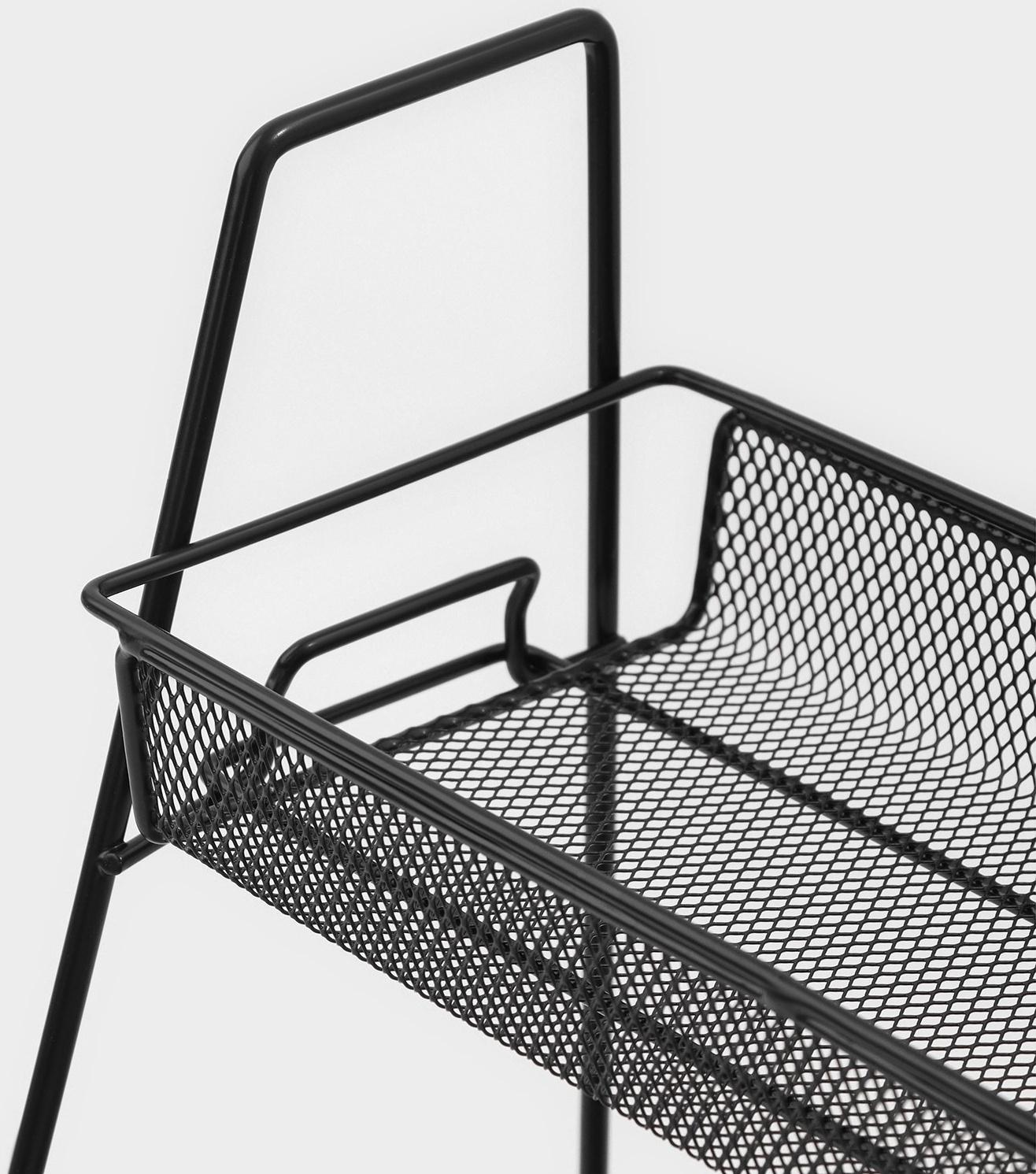 Этажерка 2х-ярусная Доляна, 31×17×32,5 см, цвет чёрный